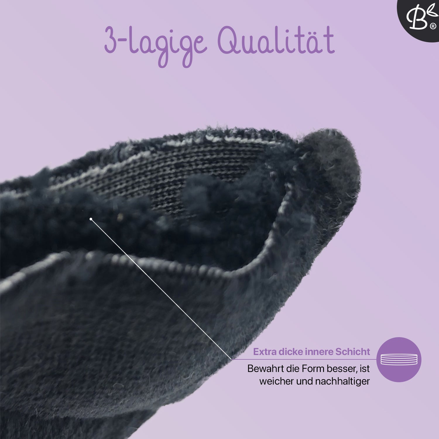 16x Schwarze wiederverwendbare Abschminkpads 3-lagig