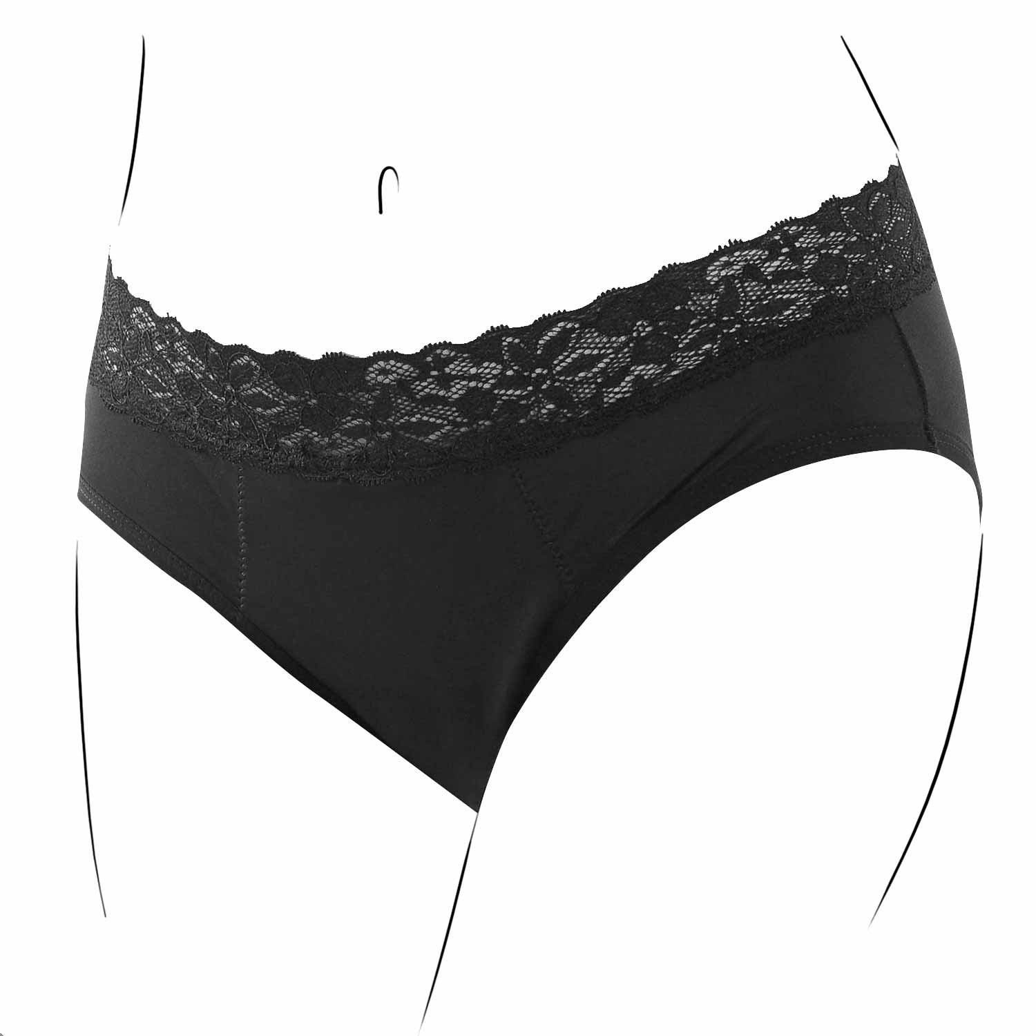 Bamboozy Menstruationsunterwäsche Style 3 Mid-Hip Daisy
