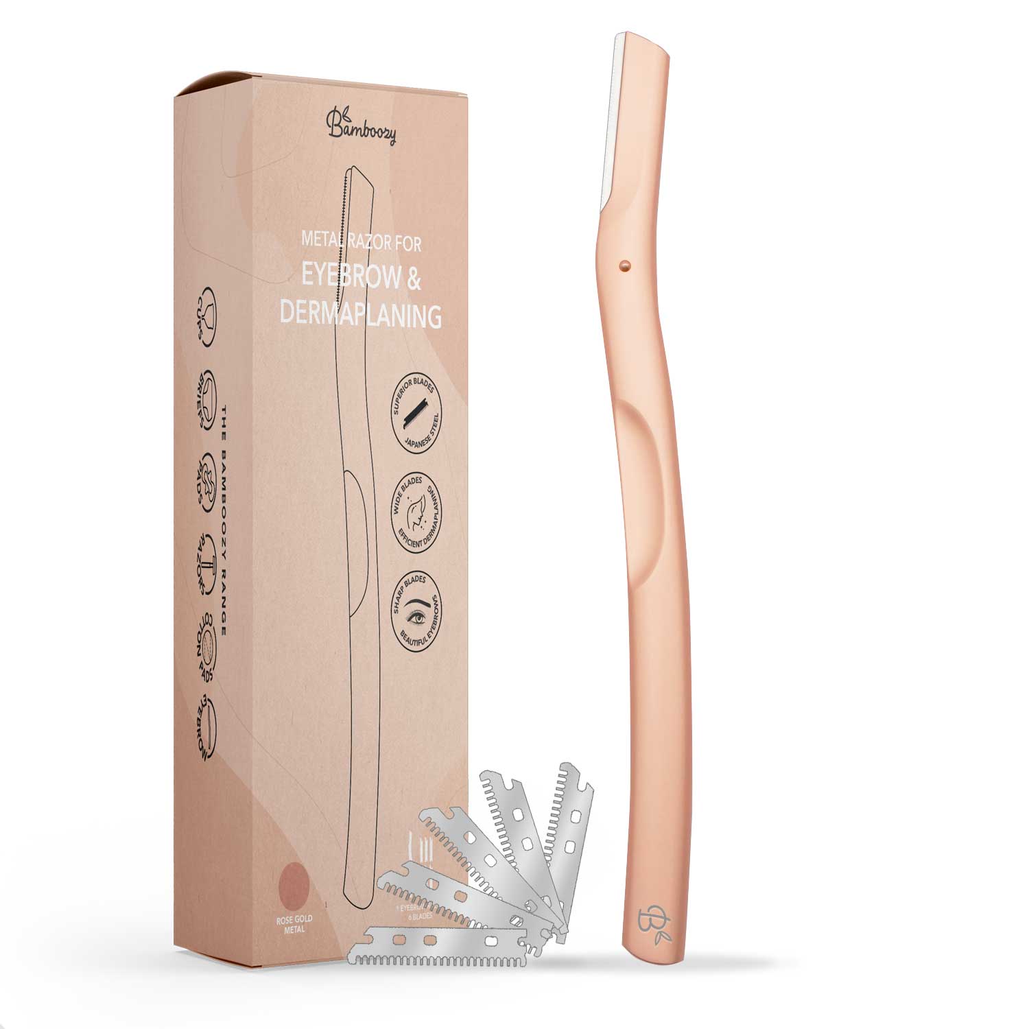 Bamboozy Metall Dermaplaning Augenbrauen Gesichts-Rasierer