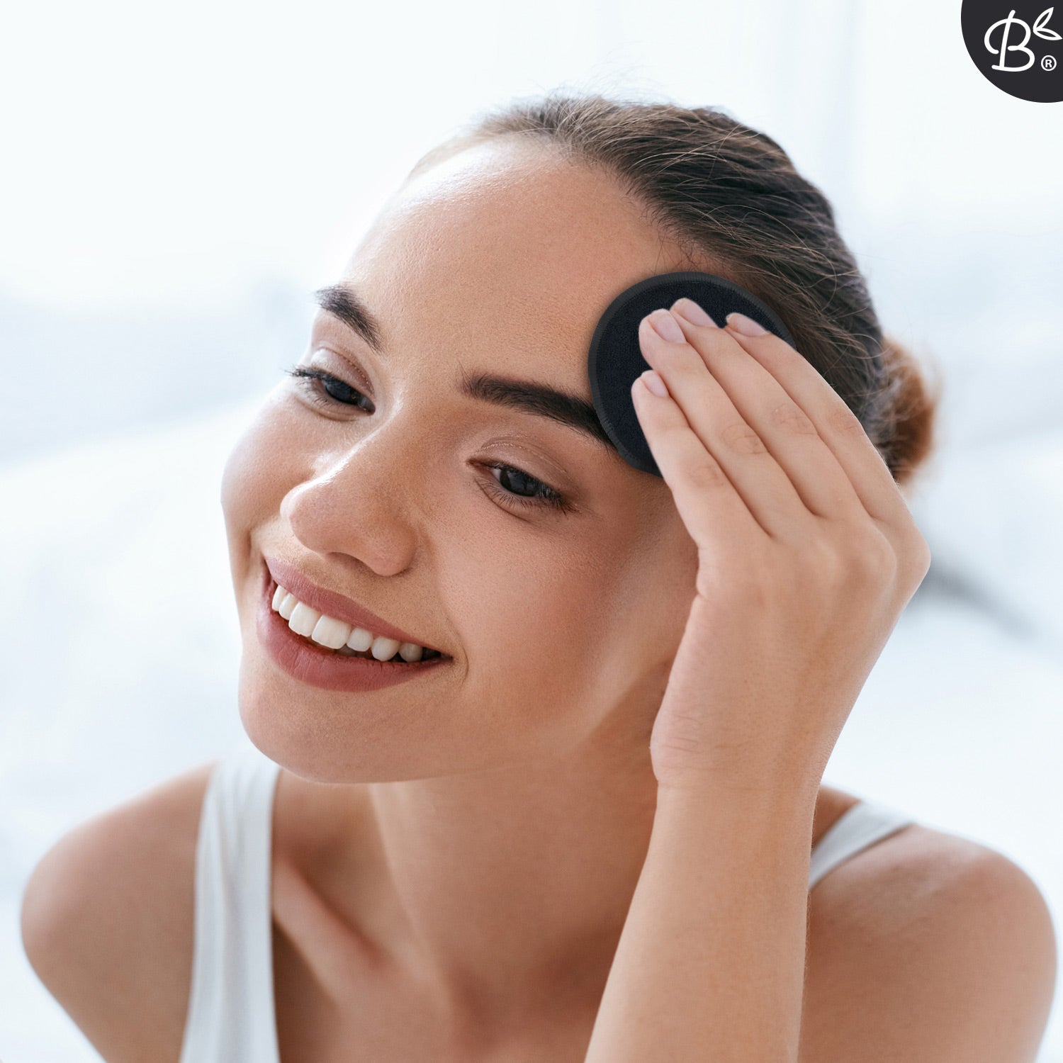 16x Black Reusable Cotton Pads 3-Layers