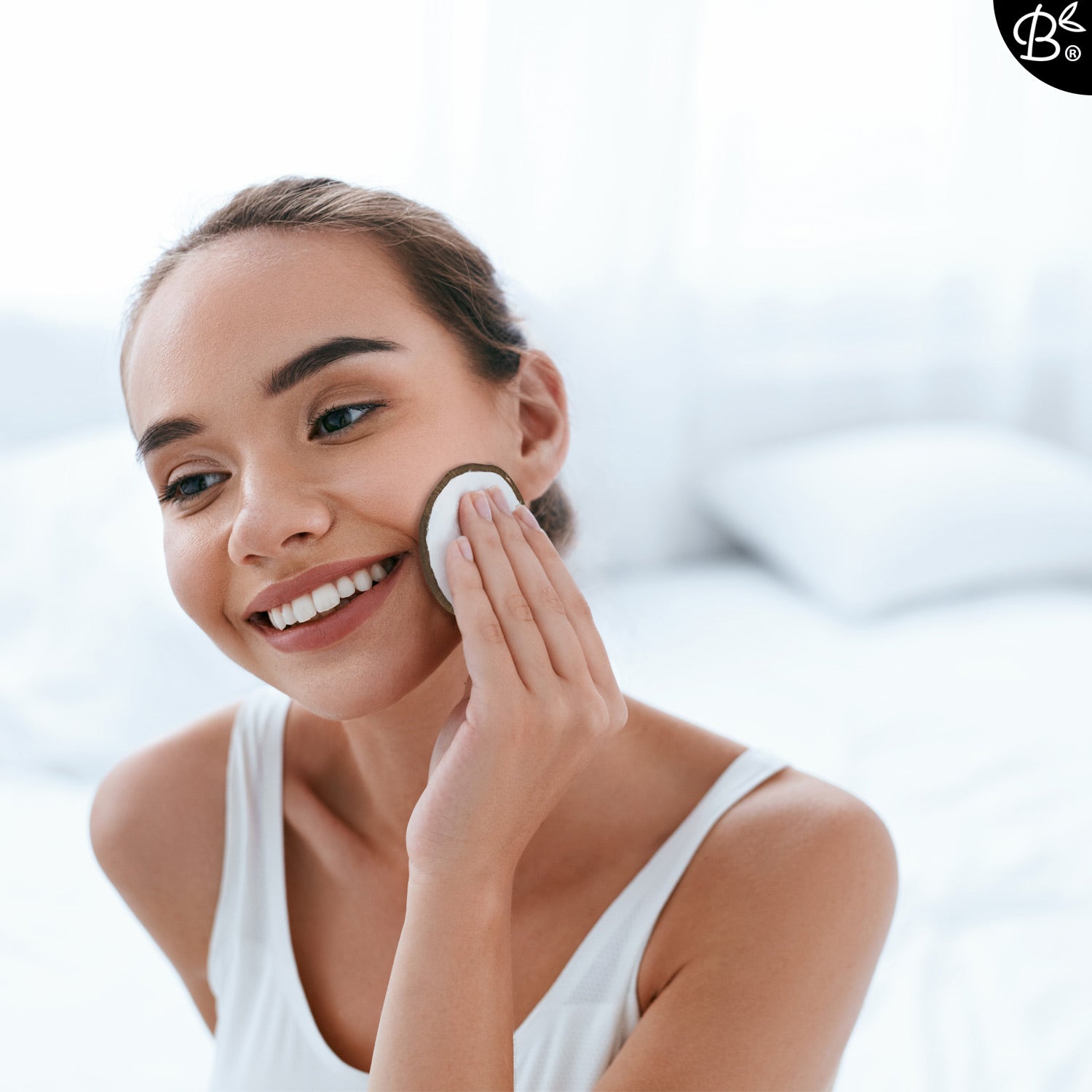 20x Black + White Reusable Cotton Pads 2-Layers