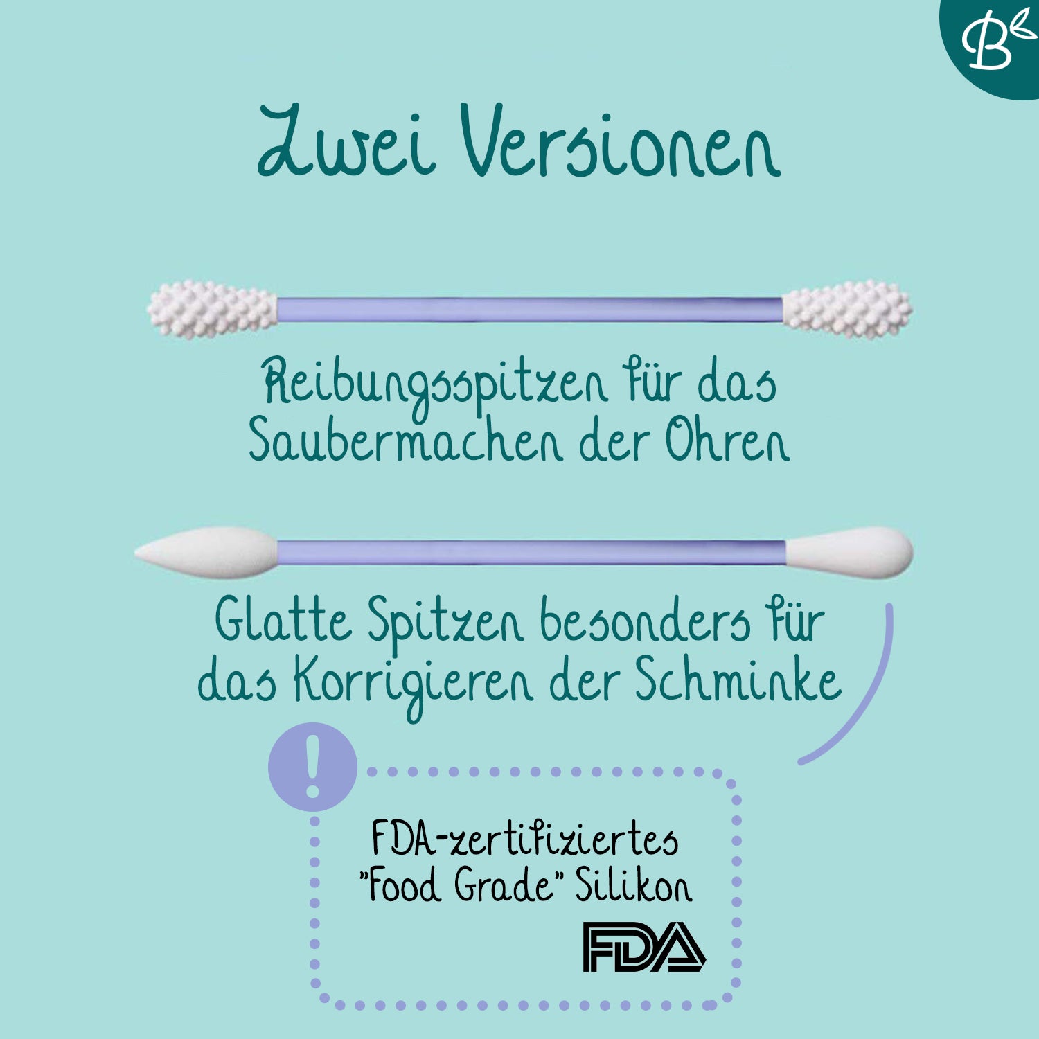 Wiederverwendbare Wattestäbchen 2er-Pack