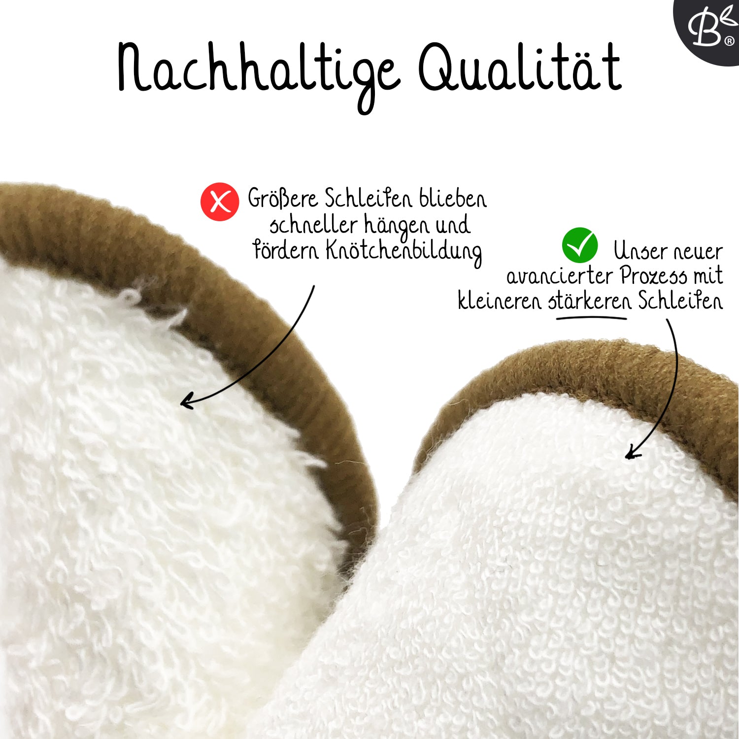 16x Wiederverwendbare Abschminkpads 4-Lagig + Halter aus Bambus