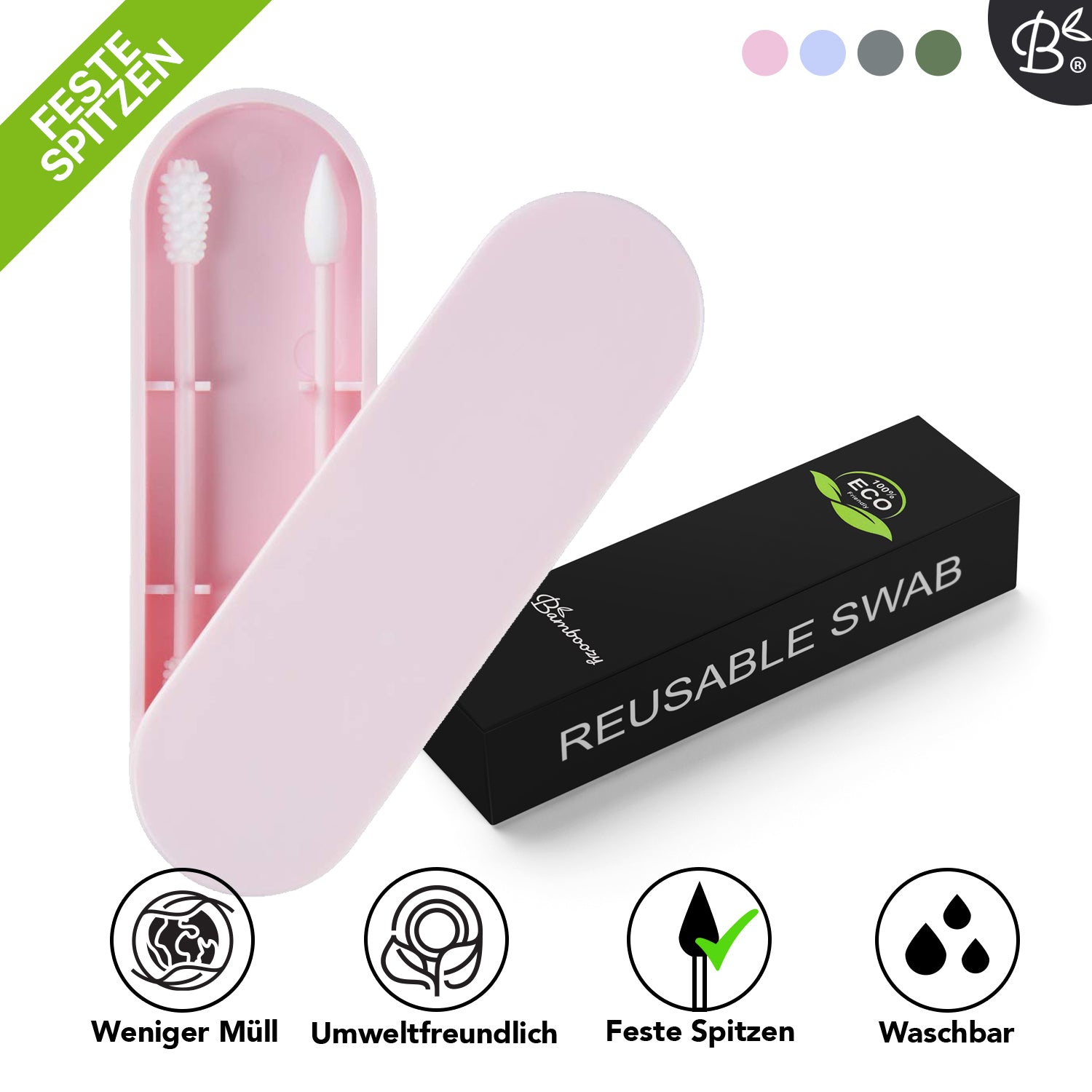 Wiederverwendbare Wattestäbchen 2er-Pack