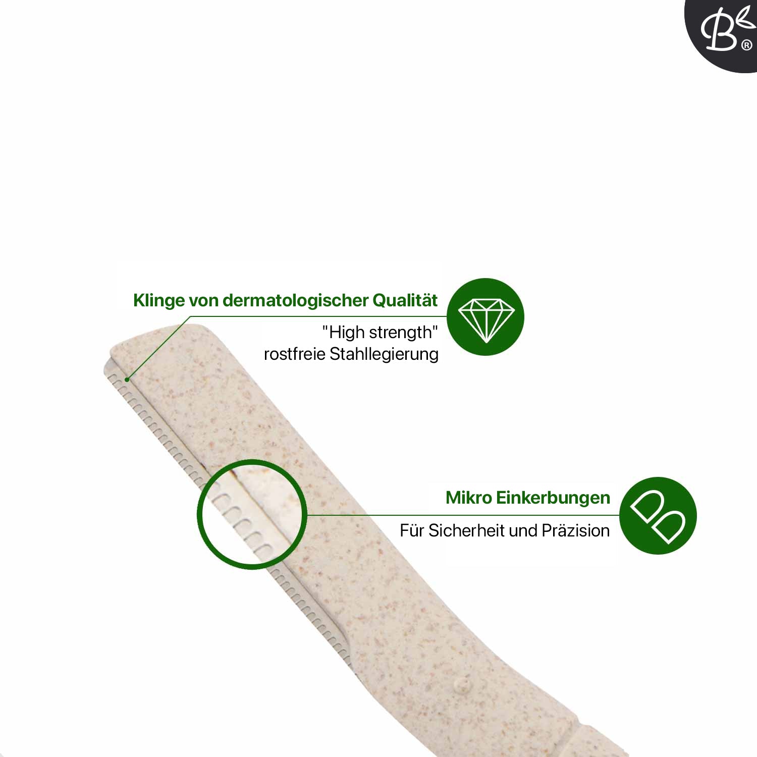 Bamboozy Dermaplaning-Augenbrauen Gesichts-Rasierer
