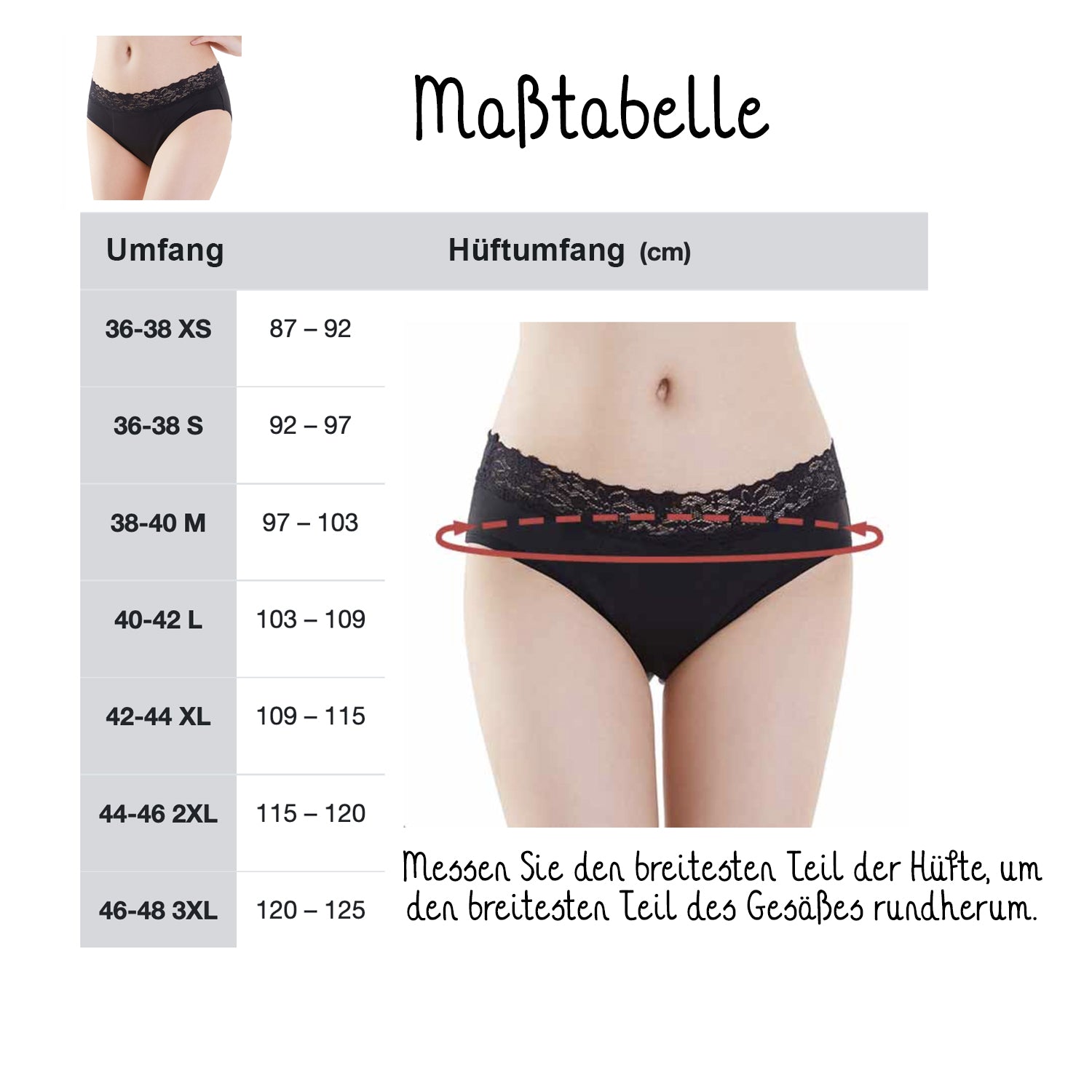 Bamboozy Menstruationsunterwäsche Style 3 Mid-Hip Daisy