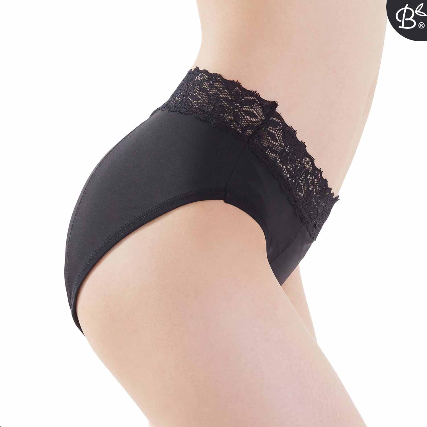 Bamboozy Menstrual Underwear Style 3 Mid-Hip Daisy