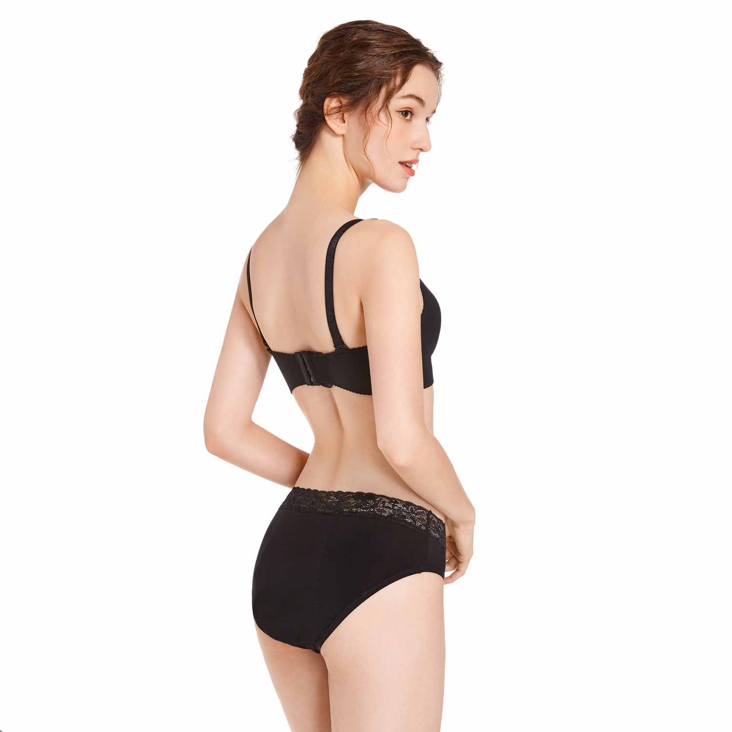 Bamboozy Menstrual Underwear Style 3 Mid-Hip Daisy